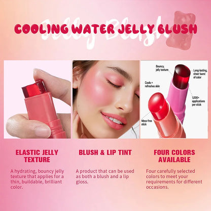 Jelly Blush Lip Gloss Stick For Lazy People To Contou  Even Skin Tone Brighten And Color Easy To Apply For Both Lips And Face