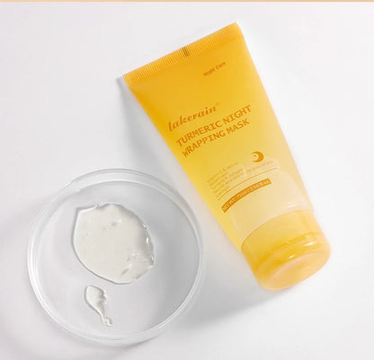 Lakerain Turmeric Collagen Peel-off Mask Gentle Hydrating Night Mask Deeply nourishes Firms Skin And Reduces Wrinkles Face Mask