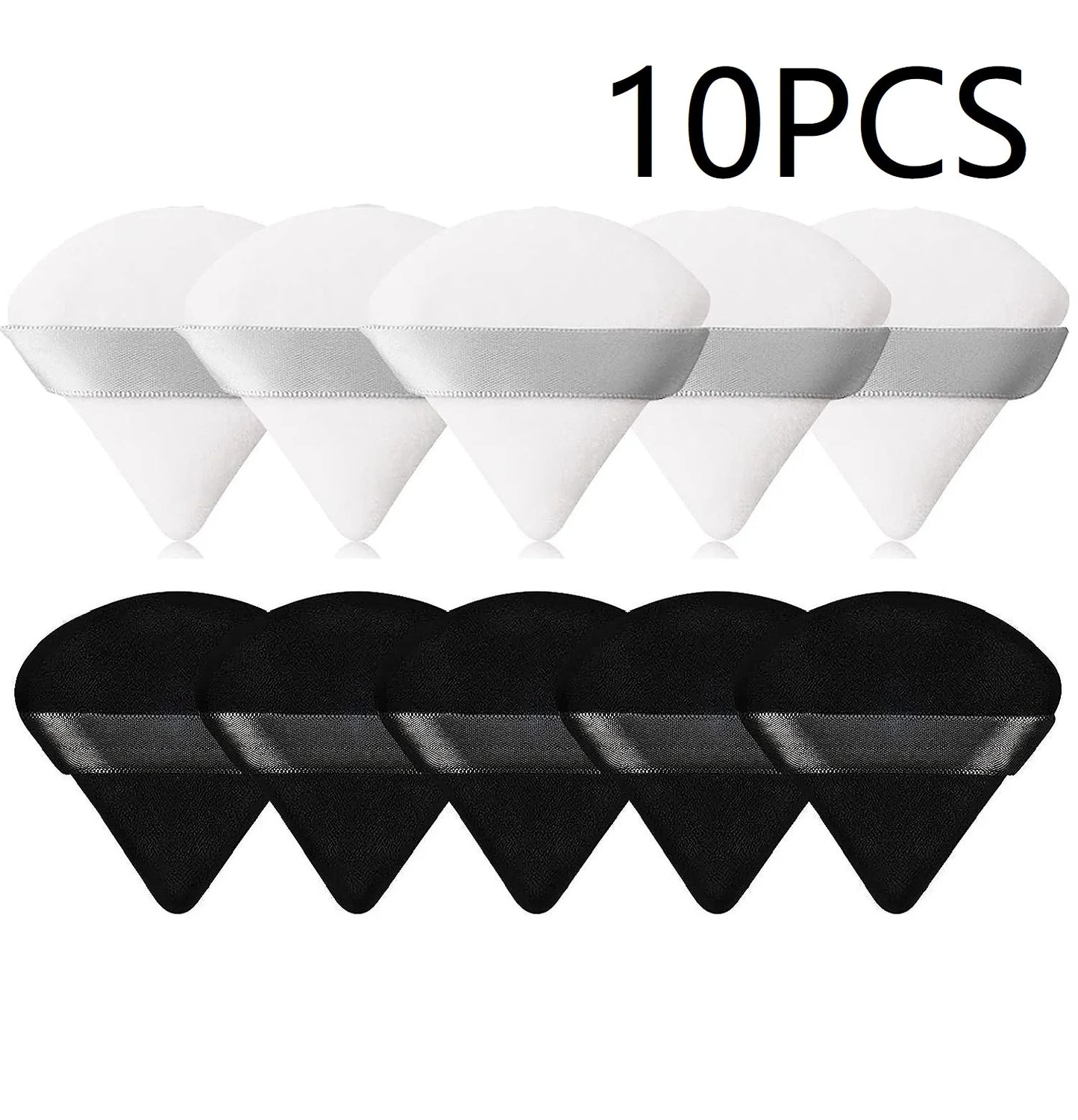 10PCS Puff Triangle Makeup Beauty Sponge Puff Triangle for Powder Makeup Blender Finger Puff Make Up Accessories Cosmetics PF03