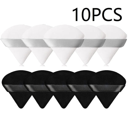 10PCS Puff Triangle Makeup Beauty Sponge Puff Triangle for Powder Makeup Blender Finger Puff Make Up Accessories Cosmetics PF03