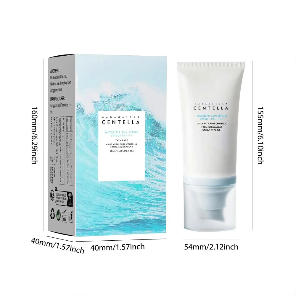 50+ Facial Sunscreen Centella Protector Solar Sunblock Skin Whitening Cream Korean Moisturizing Protector Care Body Sunscreen