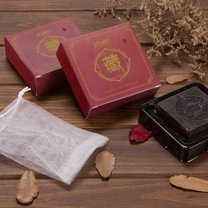 Tibetan Ancient Formula Black Soap Face Clean Chinese Herbal Soap with Cordyceps Sinensis