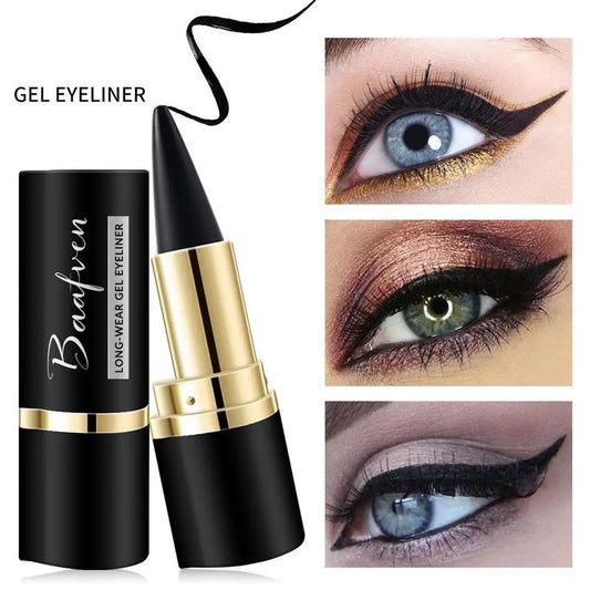 1PC Black Waterproof Eyeliner Cream Long-lasting Easy To Wear Eye Liner Gel Matte Quick Drying Eyeliner Pen Makeup Cosmetic