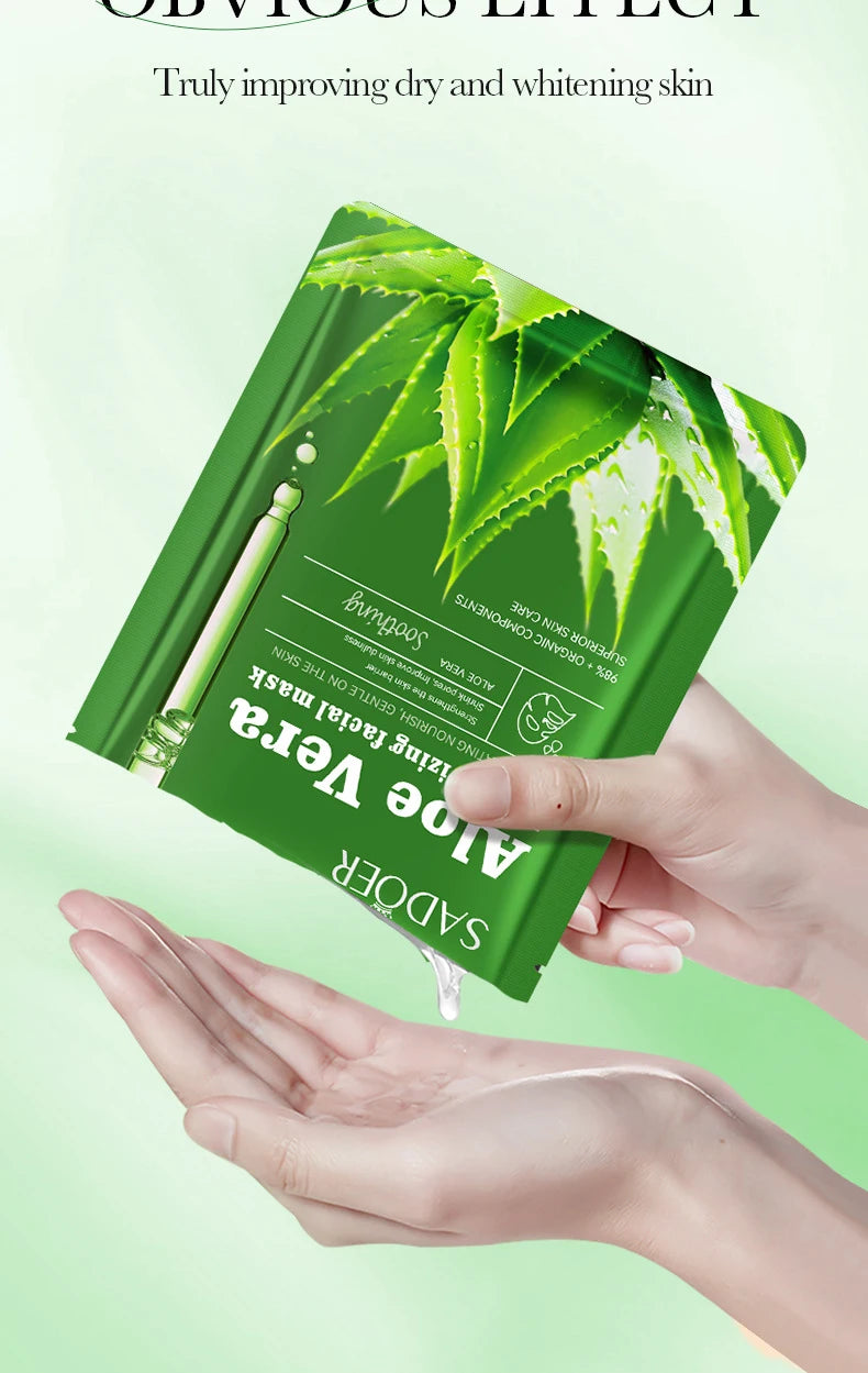 10pcs SADOER Fruit Floral Fragrance Face Mask Moisturizing Firming Hydrating Chamomile Blueberry Facial Masks For Face Skin Care