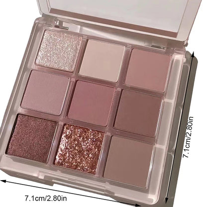 1PC Glitter Powder Earth Color Lasting Monochrome Eyeshadow Palette Eye Makeup Eye Shadow Pearl Non-smudging Delicate Smooth﻿