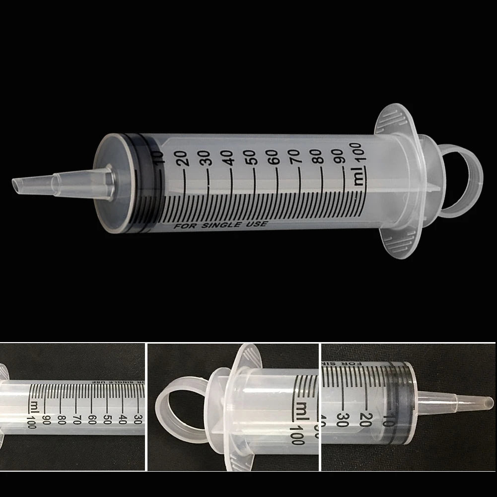 60ml/100ml/150ml Reusable Big Large Hydroponics Plastic Nutrient Sterile Health Measuring Syringe Tools Cat Feeding Accessories