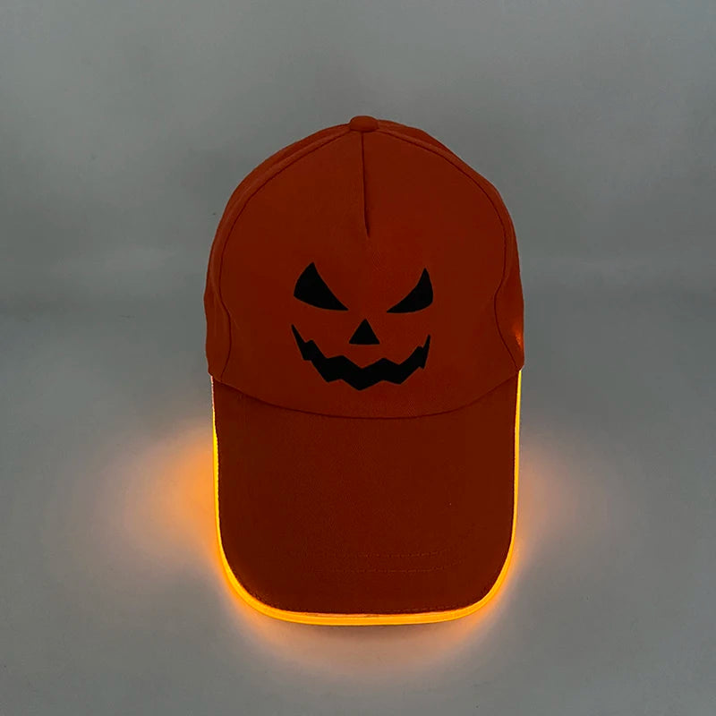 Trendy Light Up Glowing Baseball Hat LED Luminous Hip Hop Rap Cap DJ Dance NightClub Bar Party Props Neon Hiphop Hat Supplies