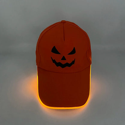 Trendy Light Up Glowing Baseball Hat LED Luminous Hip Hop Rap Cap DJ Dance NightClub Bar Party Props Neon Hiphop Hat Supplies