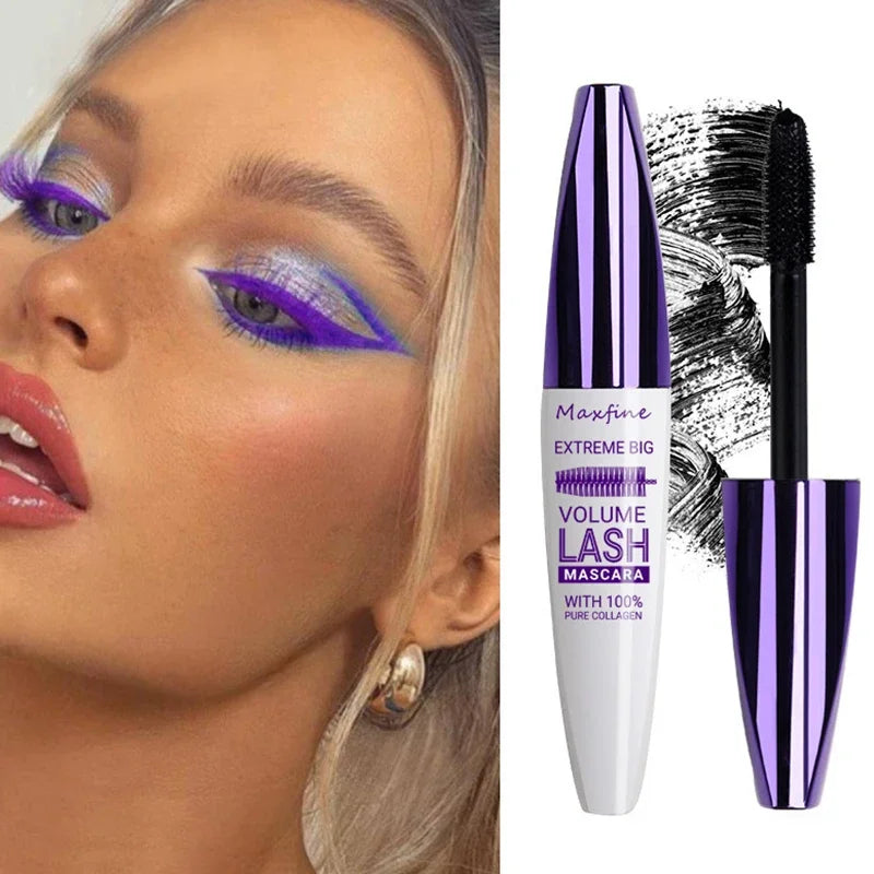 5d Three-dimensional Mascara Purple Blue White Multi-color Mascara Base Long-lasting Non-smudge Long-lasting Curling Shaping Mas