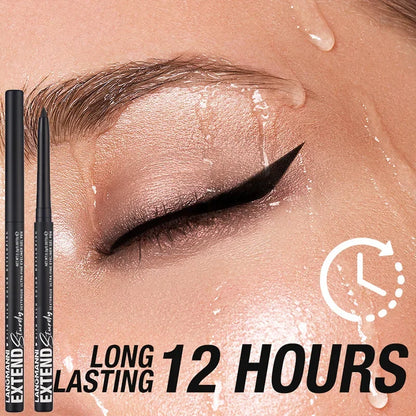 2 in 1 Eye Liner Eye Shadow Pencil Waterproof Lasting 12 Colors Rotating Black Matte Eyeliner Glue Pen Makeup for Eyes Cosmetics
