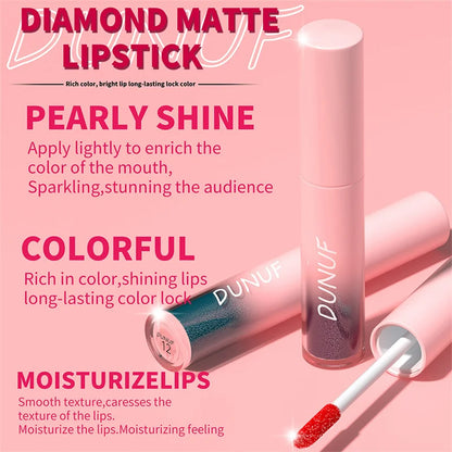 Waterproof Diamond Shimmer Glitter Lip Gloss 18 Colors Matte Glitter Liquid Lipstick Diamond Pearl Colour Lip Gloss Sexy Make Up