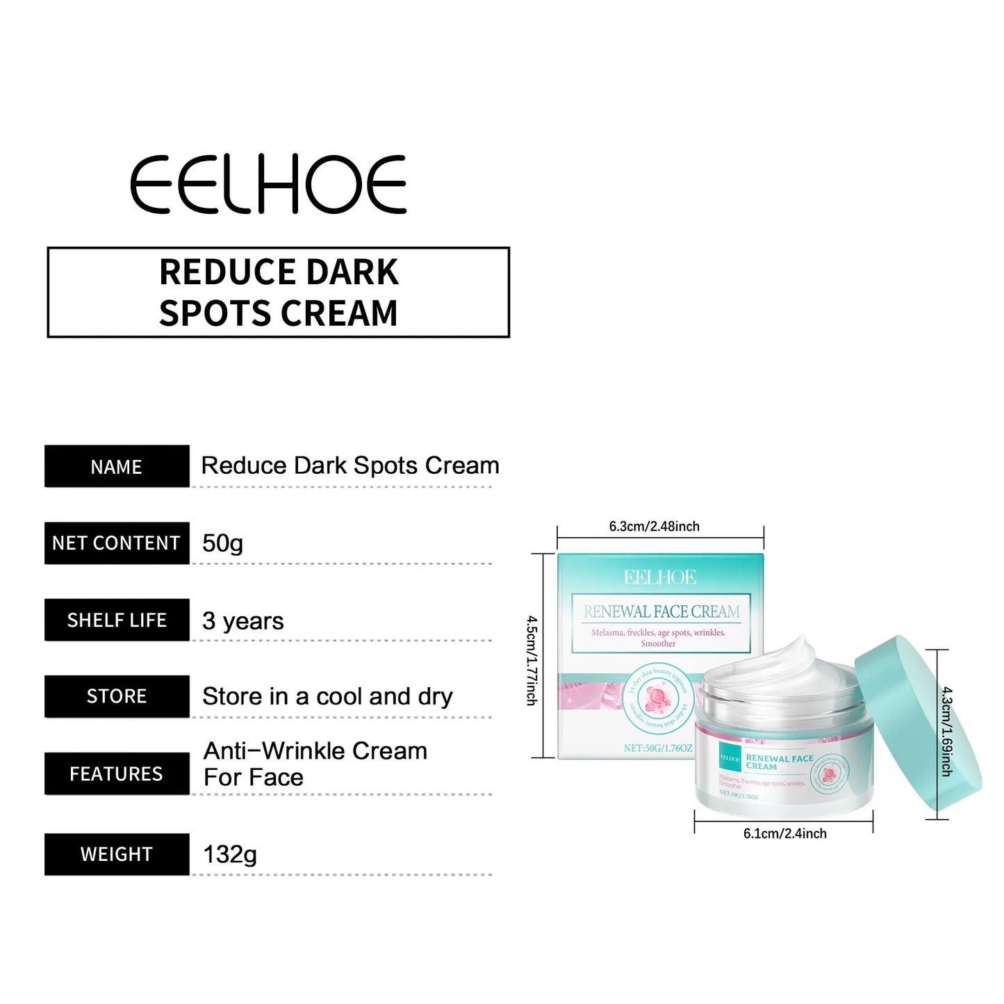 EELHOE Collagen Firming Facial Cream Rejuvenation Vitamin E for Skin Renewal Deep Nourish Smooth Skin Firming Tightening Cream