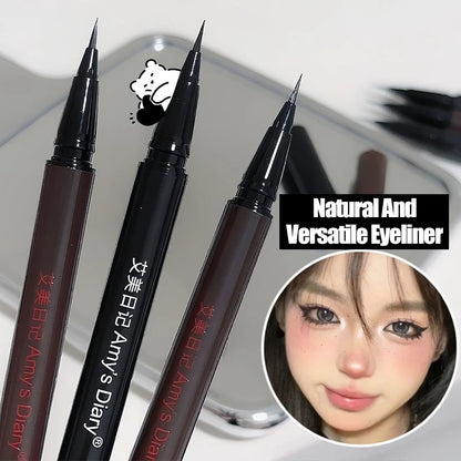 Waterproof Quick Dry Liquid Eyeliner Pen Ultra-fine Matte Black Brown Lasting Lying Silkworm Eyeliner Pencil Eyes Makeup Tool