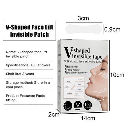 100Pcs Face Lift Invisible Tapes for Face V Line Eyes Lifting Wrinkle Remover Tighten Chin Tape V-Shaped Facial Skin Care Tool
