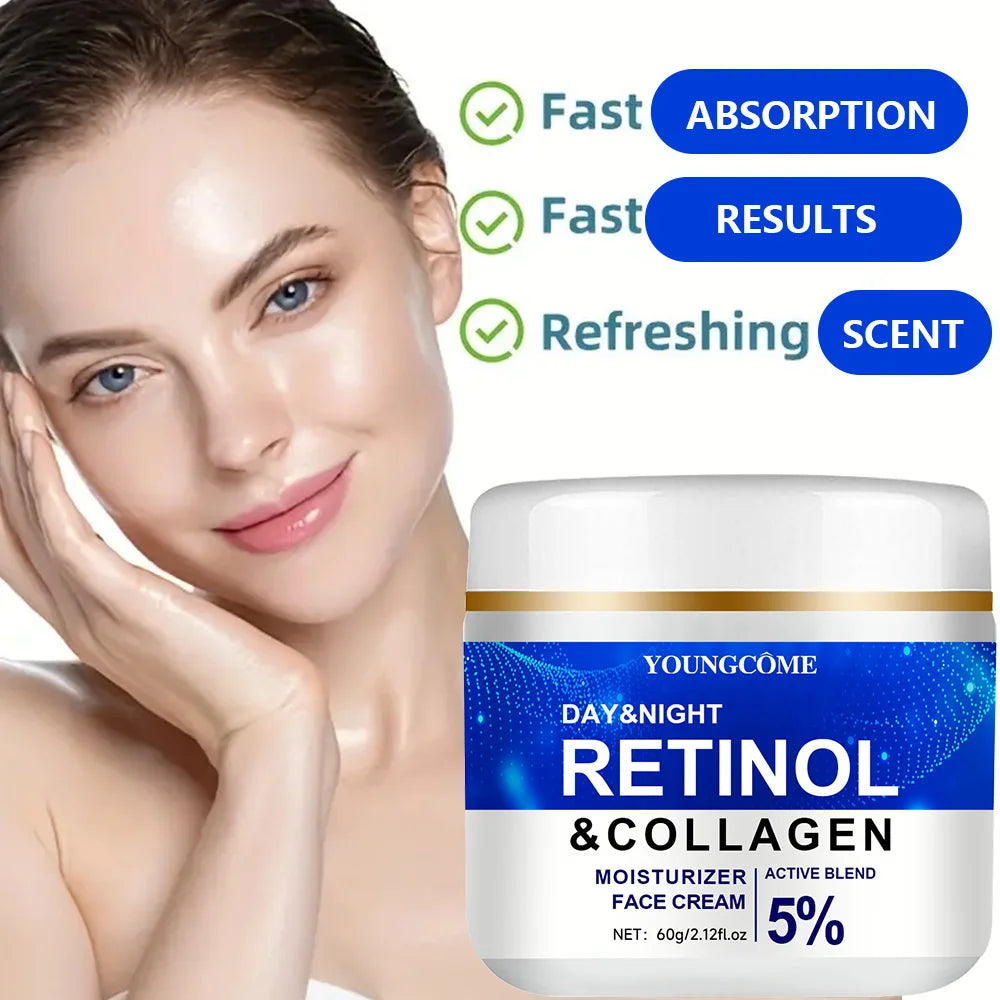 Collagen Retinol Hyaluronic Acid Facial Cream  Anti-wrinkle, dark circles, tightens pores, moisturizes lightens fine lines