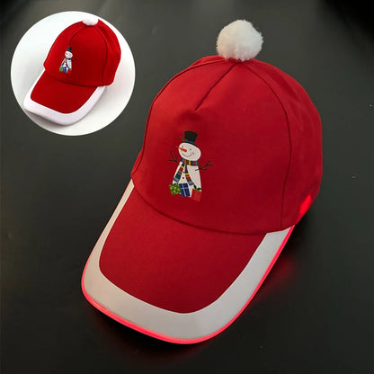 Trendy Light Up Glowing Baseball Hat LED Luminous Hip Hop Rap Cap DJ Dance NightClub Bar Party Props Neon Hiphop Hat Supplies