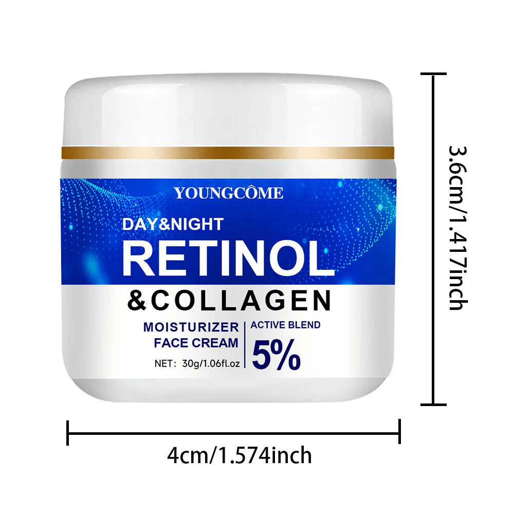 Collagen Retinol Hyaluronic Acid Facial Cream  Anti-wrinkle, dark circles, tightens pores, moisturizes lightens fine lines