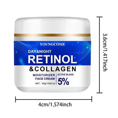 Collagen Retinol Hyaluronic Acid Facial Cream  Anti-wrinkle, dark circles, tightens pores, moisturizes lightens fine lines