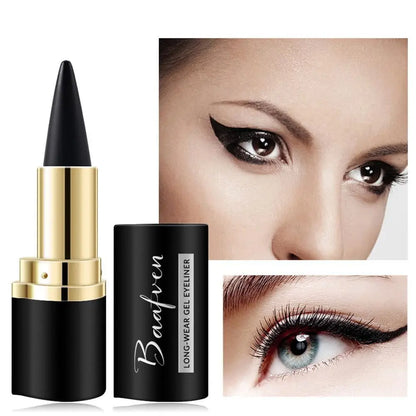 1PC Black Waterproof Eyeliner Cream Long-lasting Easy To Wear Eye Liner Gel Matte Quick Drying Eyeliner Pen Makeup Cosmetic