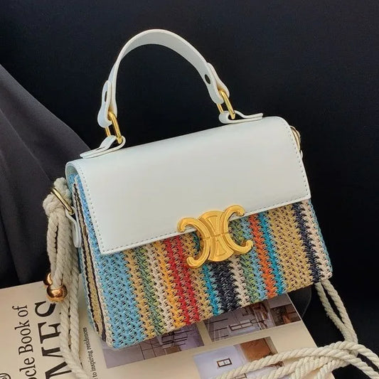 2025 High End Fashion Super Hot Niche Contrasting Color Bag Versatile Shoulder Messenger Bag with Great Texture and Portability