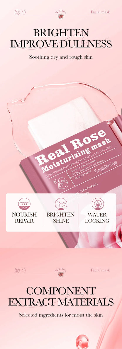 10pcs SADOER Fruit Floral Fragrance Face Mask Moisturizing Firming Hydrating Chamomile Blueberry Facial Masks For Face Skin Care