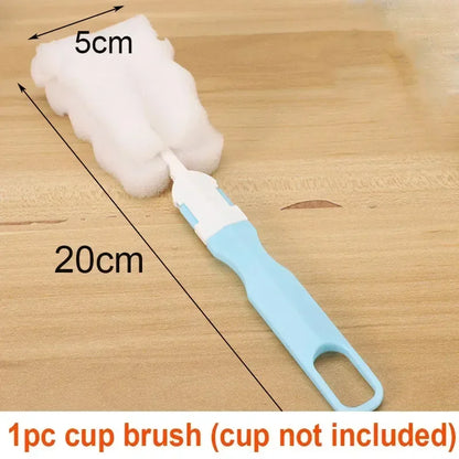 2L Large Capacity Plastic Water Bottle Time Scale Label Sticker Space Cup Spring Cap Painted Gradient Color Water Cup