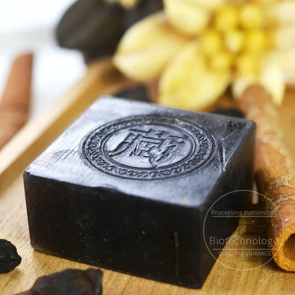 Tibetan Ancient Formula Black Soap Face Clean Chinese Herbal Soap with Cordyceps Sinensis