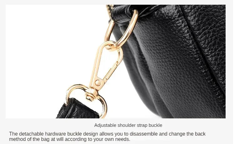 Luxury Ladies Handbag Sac High Quality Soft Leather Purse Fashion Women Shoulder Messenger Bag Multi-pocket Wear-resistant Bag