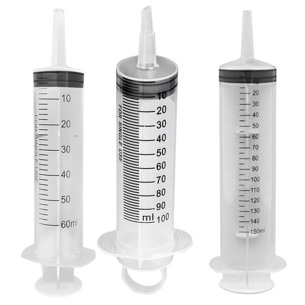 60/100/150 ML Reusable BBQ Meat Syringe Marinade Injector Nutrient Sterile Measuring Syringe For Poultry Pet Animal Feeding Tool