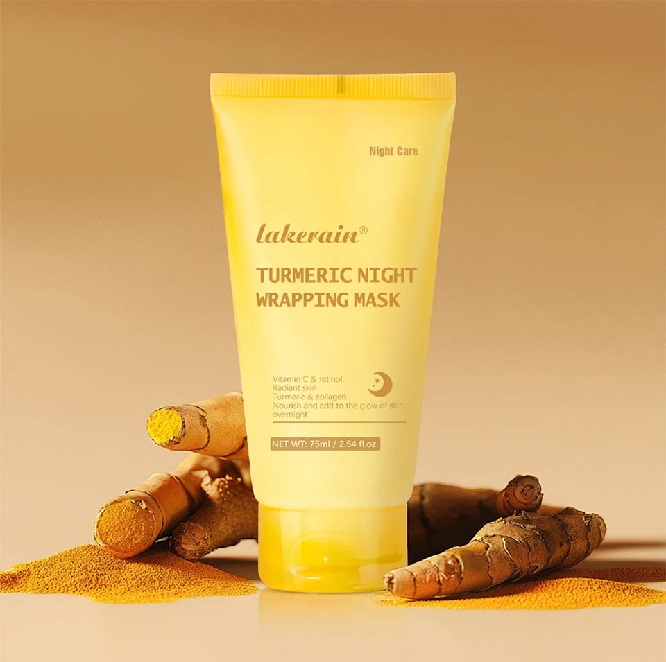 Lakerain Turmeric Collagen Peel-off Mask Gentle Hydrating Night Mask Deeply nourishes Firms Skin And Reduces Wrinkles Face Mask