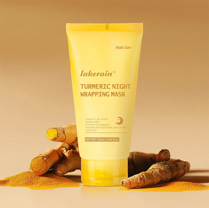 Lakerain Turmeric Collagen Peel-off Mask Gentle Hydrating Night Mask Deeply nourishes Firms Skin And Reduces Wrinkles Face Mask