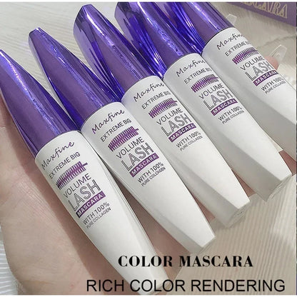 5d Three-dimensional Mascara Purple Blue White Multi-color Mascara Base Long-lasting Non-smudge Long-lasting Curling Shaping Mas
