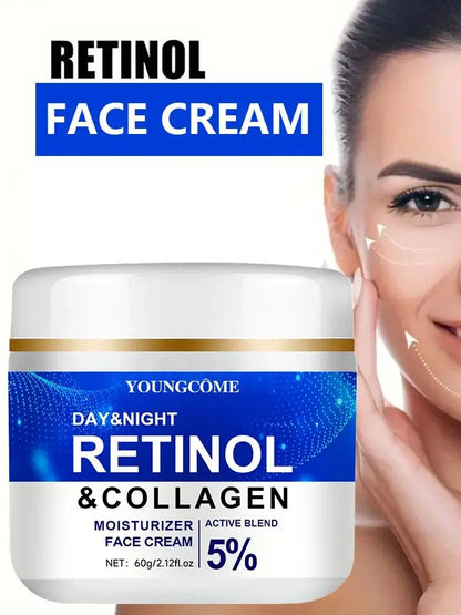 Collagen Retinol Hyaluronic Acid Facial Cream  Anti-wrinkle, dark circles, tightens pores, moisturizes lightens fine lines