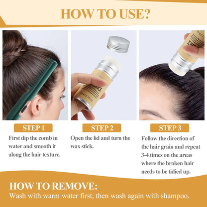 Avocado Hair Wax for Women Man Finish Cream Non-Greasy Style Hair Oil Pomade Stick Wax Stick for Wig Edge Control