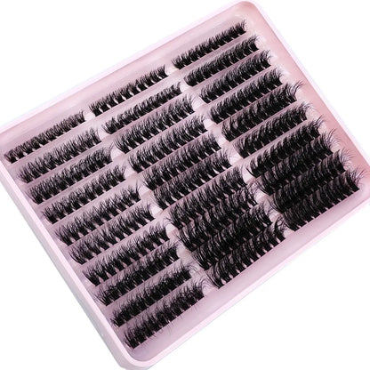 290/300Pcs 5D Fluffy Thick Eyelash Clusters D/DD Curl Wispy Individual Lashes 60+80+100 Mix Eyelash Extensions False Eyelashes