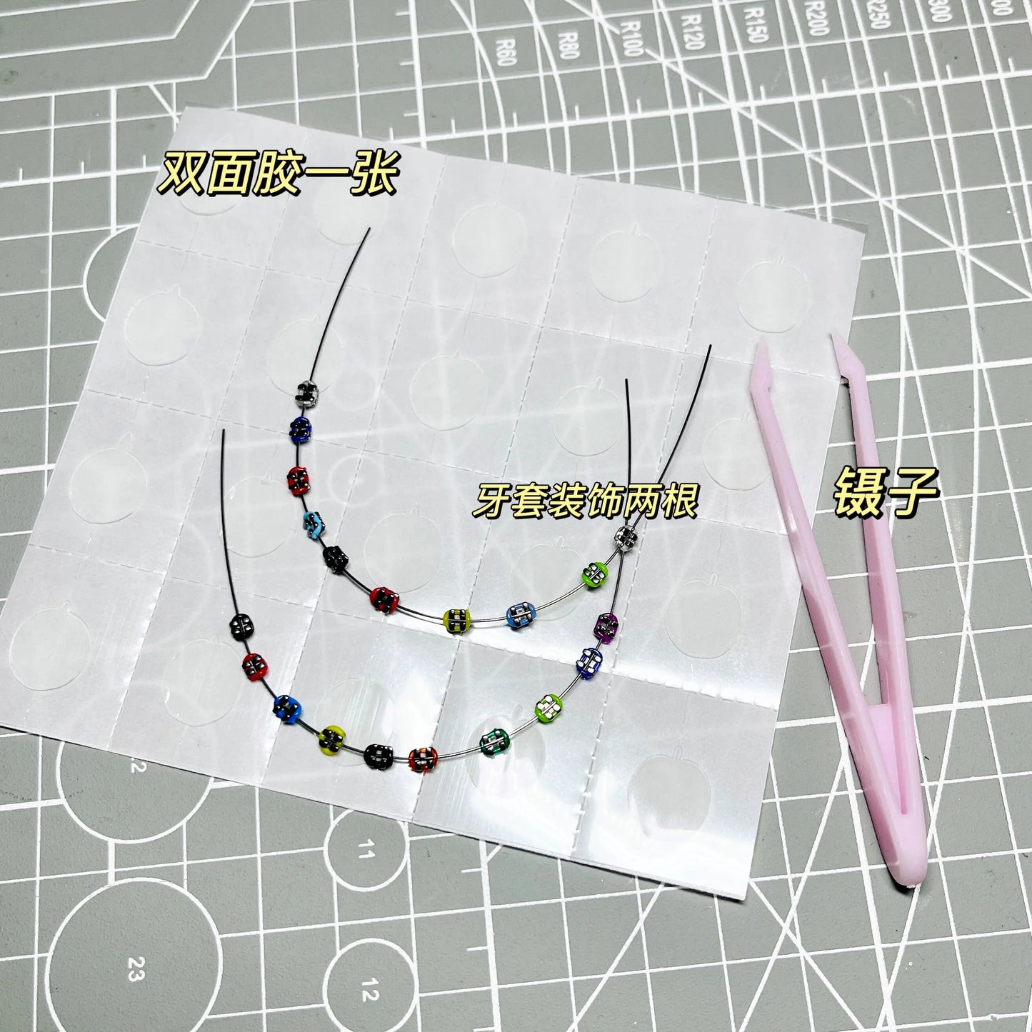 17cm Labubu Color Metal Bracelet Labubu Exquisite Eye Makeup Stickers Eyelash Stickers Vinyl Doll Diy Accessories