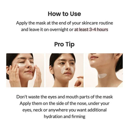 Bio-Collagen Face Mask Shrink Pore Deep Moisturizing Overnight Mask Anti-Wrinkle Hydrating Refreshing Brightening Face Skin Care
