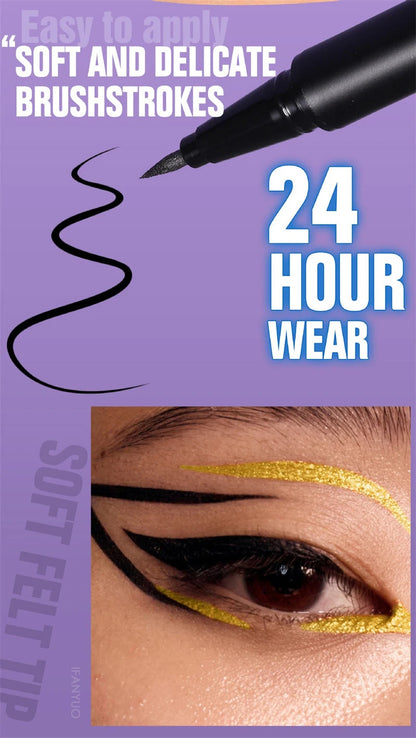 Glitter Liquid Eyeliner Pencil Waterproof Purple Pink Blue Eye Liner Pen Long Lasting Quickily Drying Eyes Makeup Cosmetics
