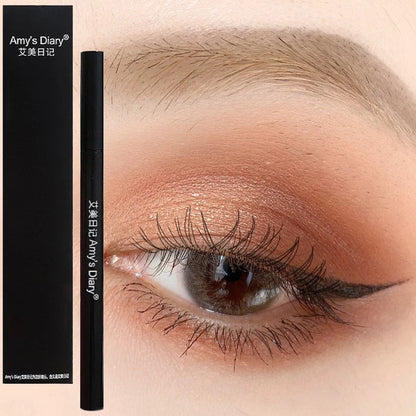 Waterproof Quick Dry Liquid Eyeliner Pen Ultra-fine Matte Black Brown Lasting Lying Silkworm Eyeliner Pencil Eyes Makeup Tool