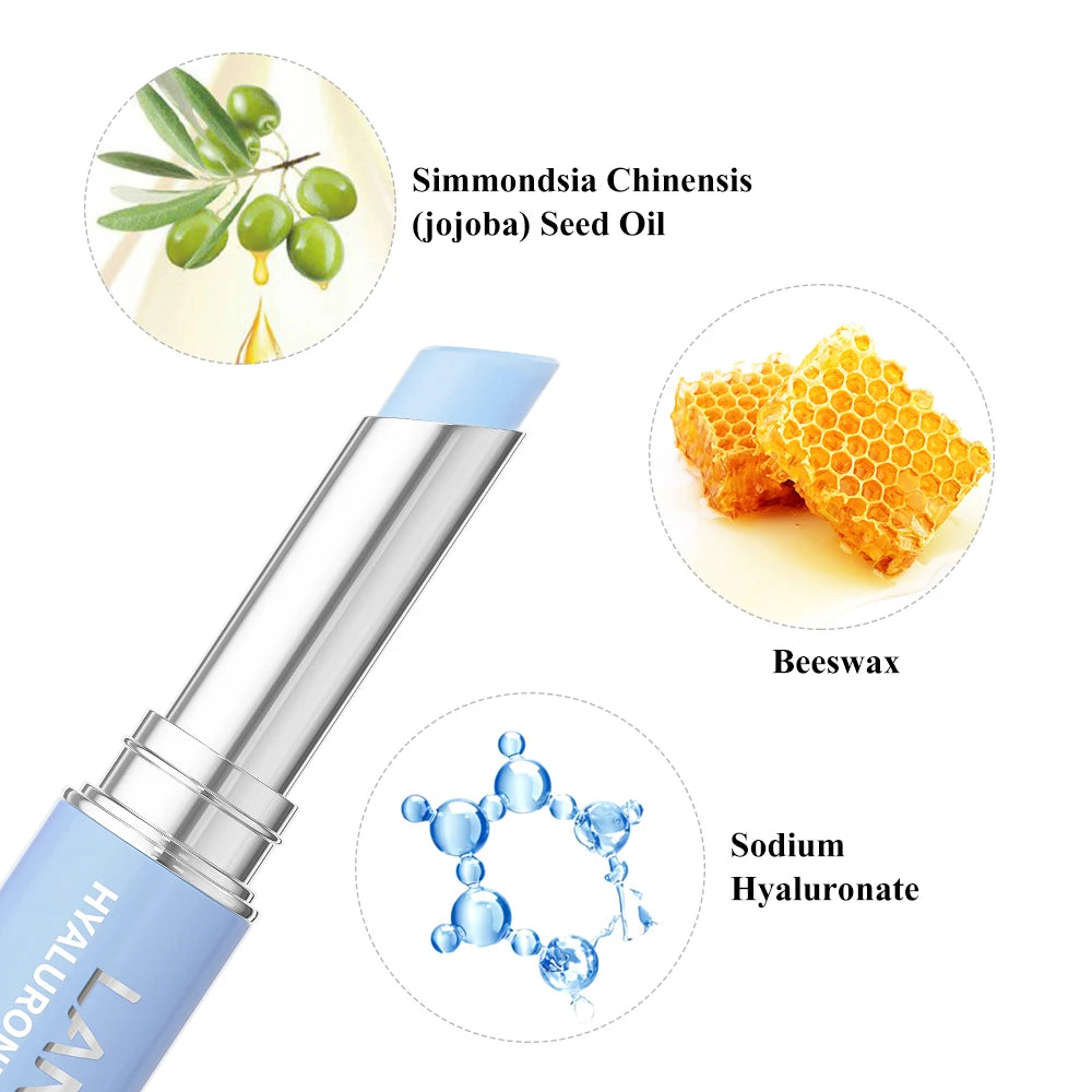 LANBENA  Hyaluronic Acid Long-lasting Nourishing Lip Balm Lip Plumper Relieve Dryness Reduce Fine Lines Moisturizing Lip Care