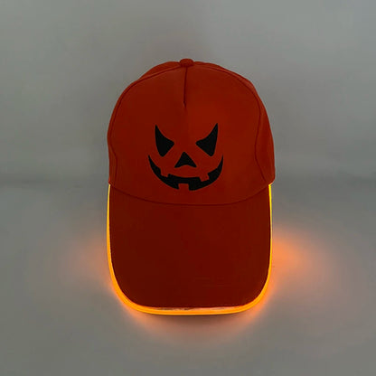 Trendy Light Up Glowing Baseball Hat LED Luminous Hip Hop Rap Cap DJ Dance NightClub Bar Party Props Neon Hiphop Hat Supplies