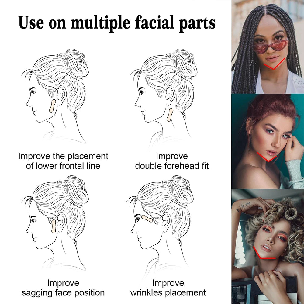 100Pcs Face Lift Invisible Tapes for Face V Line Eyes Lifting Wrinkle Remover Tighten Chin Tape V-Shaped Facial Skin Care Tool