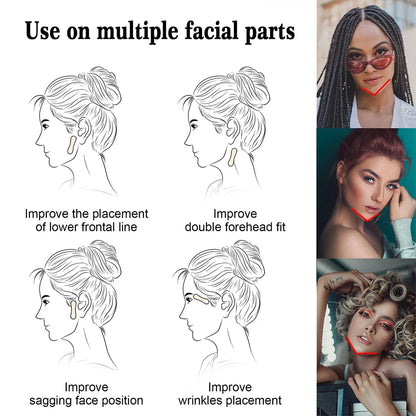 100Pcs Face Lift Invisible Tapes for Face V Line Eyes Lifting Wrinkle Remover Tighten Chin Tape V-Shaped Facial Skin Care Tool